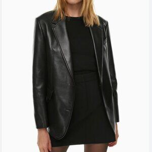 Babaton agency blazer Relaxed-fit Vegan Leather blazer size S